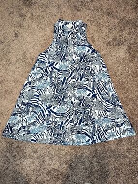 ☘️ Entro Blue & White Mini Dress Size Medium Like New